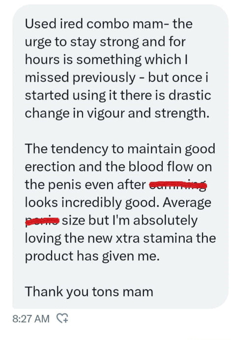 Review of a product with positive effects on vigour and strength.